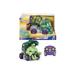DICKIE TOYS MARVEL RAZBUNATORII MASINA RC CU TELECOMANDA 2.4GHz HULK SMASH CU SUNETE SCARA 1 LA 24 - Img 7