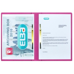 DOSAR SINA ELBA SMART A4, MECANISM DUBLU DE ARHIVARE, SINA DREAPTA/STANGA, CARTON 320G/MP, BLUE ANGEL, CAPACITATE 200 FILE, CULOARE ROSU