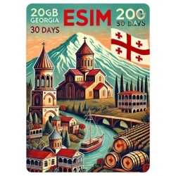 eSIM Georgia 20GB 30Days Standard