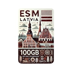 eSIM Latvia, 100GB, 30 Days, Standard