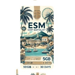 eSIM Saint Barthelemy 50GB 30Days Standard