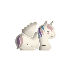 FARFURIE COMPARTIMENTATA DIN SILICON CU VENTUZA, MELII LUXE, UNICORN