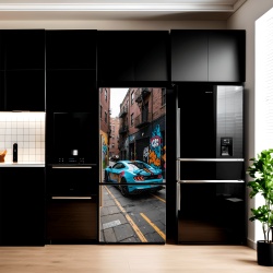 Folie imprimata color pentru decor Frigider, dimensiune 200 x 90cm, model: AVX-FR02 - Img 1