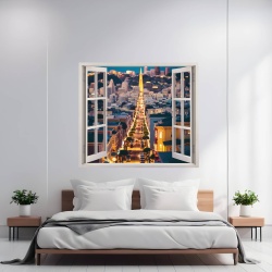 Folie imprimata color pentru decor perete locuinta, dimensiune 125 x 110cm, model: VIEW TO HAVEN 18 - Img 1
