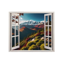 Folie imprimata color pentru decor perete locuinta, dimensiune 125 x 110cm, model: VIEW TO HAVEN 34 - Img 2