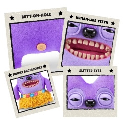 Fuggler - Jucarie de plus, 23 cm - Ciudateii in vacanta, Greedy Grinner - purple - Img 4