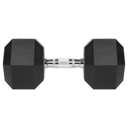 GANTERE DUMBBELL HEX FONTA CAUCIUCATA 27.5KG REBEL ACTI - Img 3