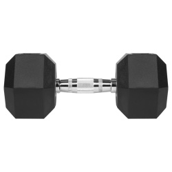 GANTERE DUMBBELL HEX FONTA CAUCIUCATA 2X15KG REBEL ACTI - Img 5