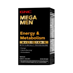 Gnc Mega Men Energy & Metabolism, Complex De Multivitamine Pentru Barbati, Energie Si Metabolism, 90 Tb - Img 1