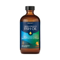 Gnc Triple Strength Fish Oil, Ulei De Peste, Cu Aroma Naturala De Portocale, 236.5 Ml