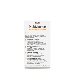 Gnc Women's Multivitamin Energy & Metabolism, Complex De Multivitamine Pentru Femei, 90 Tb - Img 3