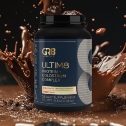 Gr8 Lifestyle Ultim8 Protein And Colostrum Complex With Chocolate Truffle Flavor, Proteina Si Complex Cu Colostru, Cu Aroma De Trufe De Ciocolata, 1.18 Kg - Img 8
