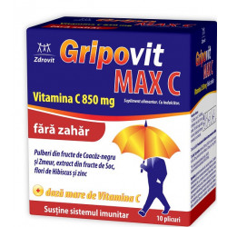 GRIPOVIT MAX C VITAMINA C 850MG FARA ZAHAR 10DZ