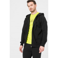 Hanorac coton casual barbati black-s - Img 2