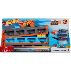 HOT WHEELS 2 IN 1 MEGA TRANSPORTATOR MASINI PISTA - Img 1