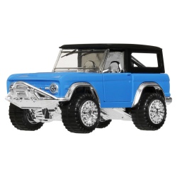 HOT WHEELS MASINUTA METALICA CU SISTEM PULL BACK FORD BRONCO 1966 FACTORY FRESH SCARA 1 LA 43 - Img 4