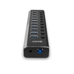 Hub Lindy 10 Port USB 3.0 buton On/Off - Img 1