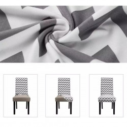 Husa universala pentru scaune clasice, model WAVE, culoare GRI + ALB - Img 3