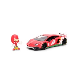 JADA SONIC ARICIUL SET FIGURINA SONIC SI MASINUTA METALICA LAMBORGHINI AVENTADOR SV SCARA 1 LA 24 - Img 2