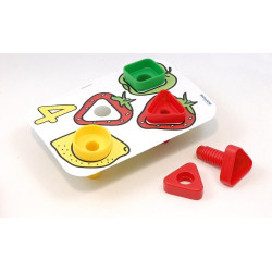 Joc de indemanare Suruburi si Piulite si cutie de depozitare Miniland - Img 2