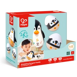 Jucarie din lemn - Familia de Pinguini Hopa Mitica - Img 2