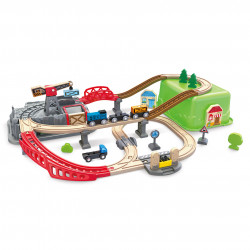 Jucarie din lemn - Set tren constructii (50 piese) - Img 1