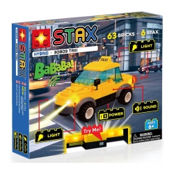 Jucarie Stax - Set constructie copii cu lumini si sunete - Taxi