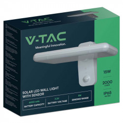 Lampa exteriora solara 15w 4000k - 6000k - alb - Img 2