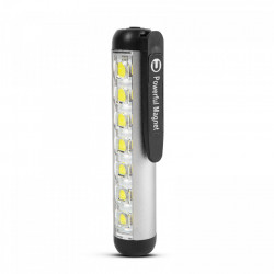 Lanternă LED - cu modul lumină de lucru - baterie de 400 mAh - XPE + LED SMD - 500 lm - IP55 - argintiu - Img 1