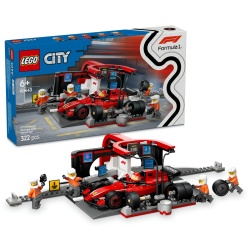 LEGO CITY BOXA SI MECANICI F1 CU MASINA FERRARI 60443 - Img 9