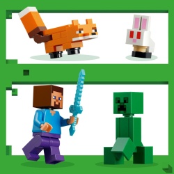LEGO MINECRAFT AVENTURA DIN TAIGA A LUI STEVE 21583 - Img 6