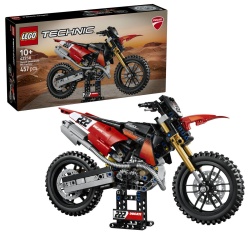 LEGO TECHNIC MOTOCICLETA DUCATI DESMO 450 MX VERSIUNEA DE UZINA 42238 - Img 3