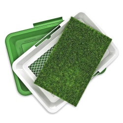Litiera Inteligenta cu iarba artificiala pentru caini si catei de talie mica, 47 x 34cm - Img 4