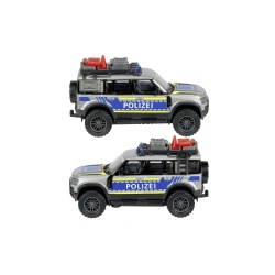 MAJORETTE MASINA METALICA DE POLITIE LAND ROVER DEFENDER SCARA 1 LA 43 - Img 4