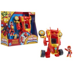 MARVEL IRON MAN SI PRIETENII SAI UIMITORI SET VEHICUL 2 IN 1 SI FIGURINA IRON MAN - Img 9
