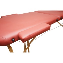 Masa de masaj pliabila, 3 zone, cadru lemn, spuma 5cm, inaltime 55-76cm, piele ecologica, dimensiuni 60x213cm, culoare Burgundy - Img 9
