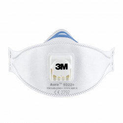 Masca de protectie respiratorie FFP2, 3M 9322+ AURA, cu valva/supapa - Img 1
