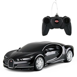 MASINA CU TELECOMANDA BUGATTI CHIRON NEGRU CU SCARA 1 LA 24 - Img 2