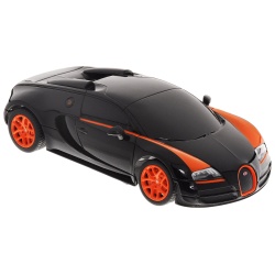 MASINA CU TELECOMANDA BUGATTI GRAND SPORT VITESSE NEGRU CU SCARA 1 LA 24 - Img 2