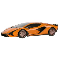 MASINA CU TELECOMANDA LAMBORGHINI SIAN PORTOCALIU CU SCARA 1 LA 24 - Img 5