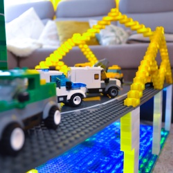 Masina de jucarie Stax + set constructie tip lego cu sunete si lumini - Img 2
