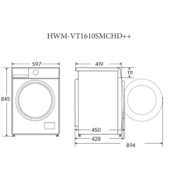MASINA DE SPALAT SLIM HWM-VT1610SMCHD++ - Img 6