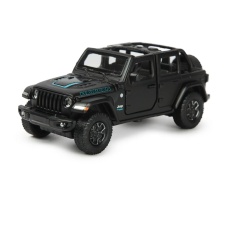 MASINUTA METALICA JEEP WRANGLER RUBICON 4XE NEGRU CU SCARA 1 LA 32 - Img 2