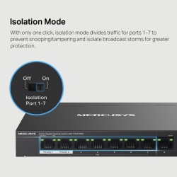 MERCUSYS DESKTOP SWITCH 8PORT GB MS108GP - Img 11