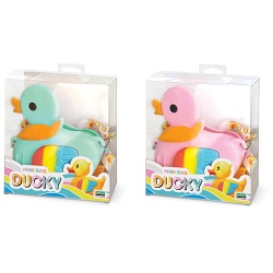 Mini geanta Ducky din silicon, cu fermoar si curea de umar reglabila - 15 x 17 x 2.5 cm (8 buc/display) - Img 4