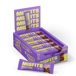 Misfits Plant-based Protein Bar, Caramel Fudge Flavor, Baton Proteic Vegan Cu Aroma De Ciocolata Si Caramel, 50g - Img 2