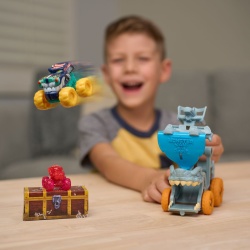 MONSTER JAM MINI JAMS SET DE JOACA LANSATOR MEGALODON DISTRUGATOR MARIN - Img 5