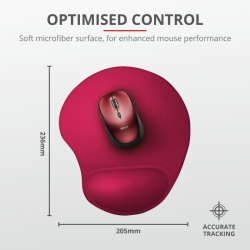 Mousepad cu gel Trust Bigfoot rosu - Img 3