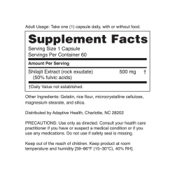 Nugenix Shilajit 500 Mg, Rasina Pura De Shilajit Din Himalaya, 60 Cps - Img 3