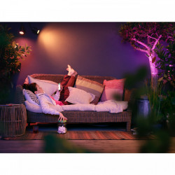 Pachet 3 spoturi LED RGB pentru exterior Philips Lily Hue, 3x8W (49W), 600 lm, lumina alba si colorata, IP65, 19.4 cm - Img 9